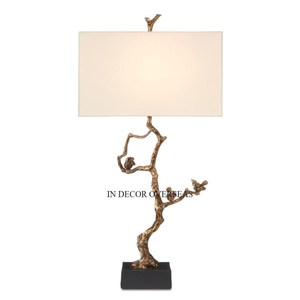 Socle en métal plaqué or et en bois design fantaisie unique Table et sol Lampes de luxe décoratives pour la maison à un prix impressionnant - Product Image 2