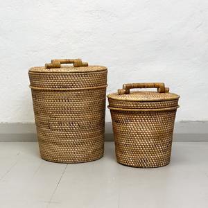 Rattan <b>laundry</b> bins decorative weaving basket bin top quality clothes blankets storage <b>hampers</b> - Product Image 2
