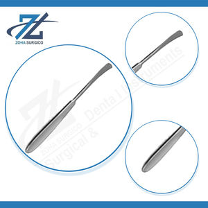 Élévateur périostal de Cushion, extrémité légèrement incurvée, 197 mm de long, acier chirurgical inoxydable, instruments manuels certifiés CE, fabricant - Product Image 4