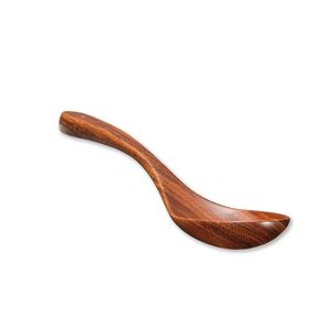 Louche classique en bois naturel, grande cuillère à soupe avec manche long, outils de cuisine faits à la main, ustensiles antiadhésifs en parfait état - Product Image 2
