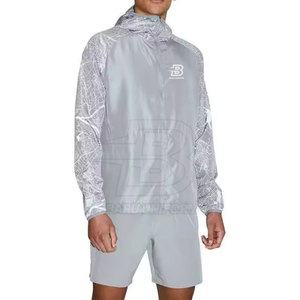 Conjuntos de sudaderas con capucha cortavientos de Color personalizado de alta calidad a bajo precio 2025 para hombres, conjuntos de sudaderas con capucha cortavientos más vendidos - Product Image 2