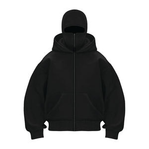 Sudadera con Capucha Balaclava Unisex de Algodón, Proveedor de Algodón y Poliéster, Estilo Urbano, Sudadera con Cremallera Completa para Hombre - Product Image 1