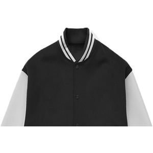 Veste de baseball en peau de mouton véritable sur mesure, vente en gros d'usine, design OEM, respirante, coupe-vent, haute qualité pour hommes - Product Image 2
