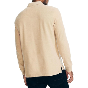 Última tendencia transpirable 100% algodón polos para hombres verano Multicolor costura manga larga solapa Polo camiseta - Product Image 2