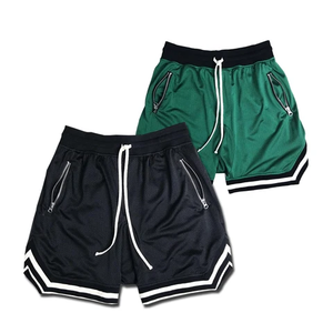 Short streetwear vintage pour homme, avec broderie personnalisée, short de basket-ball rétro à double maille pour femme - Product Image 6