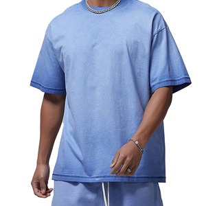 Camiseta Extra Grande para Hombre, Diseño Nuevo 2025, Impresión Digital Personalizada, 100% Algodón, Lavado Mineral, Patrón de Letras, Ropa al por Mayor - Product Image 5