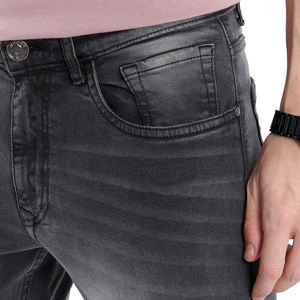 Pantalon en jean pour homme sur mesure de haute qualité – Qualité supérieure, taille mi-haute, style streetwear, respirant, couleur unie, idéal pour le printemps - Product Image 4