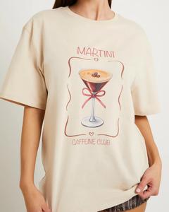 Camiseta Holgada Ecológica de Verano para Mujer, con Mangas Cortas, Cuello Redondo Acanalado, Estampado Gráfico en la Parte Delantera - Product Image 2