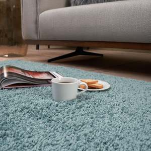 Tapis de sol uni bleu œuf de canard Netline Home Myshaggy - Product Image 6