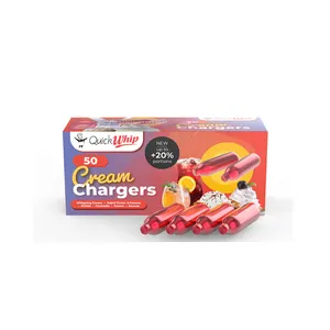 Premium Quality Best Selling 9g Quick Whipped Cream Metal Cream Charger-50 Pack at Wholesale Supply by Trusted Supplier