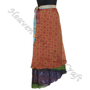 กระโปรงผ้าไหมพิมพ์ลายเซ็กซี่สำหรับผู้หญิงกระโปรงคลุมผ้าไหมมีหลายสีสไตล์โบฮีเมียนแฟชั่นใส่สบายใส่ในฤดูร้อนไซส์ฟรีไซส์ - Product Image 4