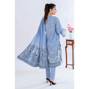 ชุดลำลองมืออาชีพของผู้หญิงดีไซน์ใหม่100% สนามหญ้า3ชิ้นชัลวาร์ Kameez dupatta งานแฮนด์เมดน้ำหนักเบาสวมใส่สบาย - Product Image 2