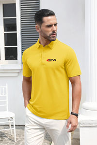 T-shirt de golf à manches courtes pour homme, performance, anti-humidité, athlétique, décontracté, tricoté, Spandex/Polyester 220g, ODM - Product Image 2