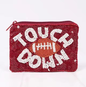 Popular Gameday bolsa de béisbol hecha a mano con cuentas monedero para bolsa de exportación con cuentas de semillas monedero de fácil almacenamiento - Product Image 4