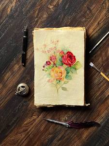 Planificateur à dos vintage personnalisé A6 A4 A5 150 à 400 feuilles GSM pour l'écriture calligraphie impression carnet de croquis en gros papier artisanal - Product Image 2