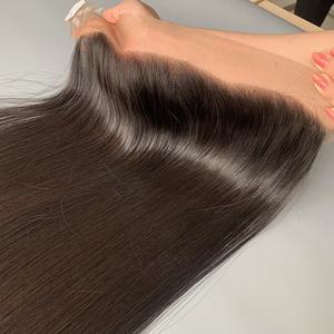 Precio al por mayor de encaje suizo HD de encaje Cierre de cabello humano y frontal crudo sin procesar para las mujeres - Product Image 2