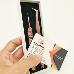 แหนบถอนขนตาสแตนเลสปลายแหลมแบบมืออาชีพฉลากตามสั่งสีโรสโกลด์พร้อมอุปกรณ์ต่อขนตาพิมพ์รูปหัวใจ - Product Image 4