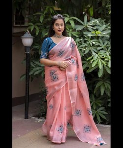 Robe de festival en coton avec blouse non cousue pour femme indienne et portugaise, collection tendance - Product Image 4