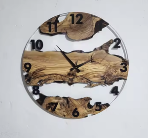 Horloge murale en résine époxy la plus vendue, décoration murale pour la maison et le bureau, horloge moderne faite à la main, style minimaliste, modèle amour - Product Image 5