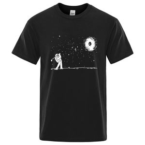 Camiseta de verano con estampado divertido de astronauta para hombre, 100% algodón de alta calidad, camiseta holgada con cuello redondo, camiseta de manga corta para hombre, camisetas para hombre - Product Image 2