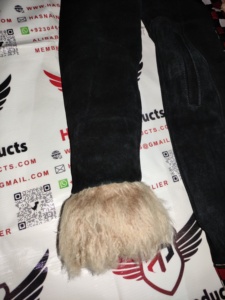 topshopย้อนยุคอัฟกานิสถานpenny laneเสื้อ70sหนังนิ่มยาวเสื้อtrim outerwearหนังนิ่มTrench Coatขนสัตว์Fauxจริงหนังนิ่มหนัง - Product Image 3