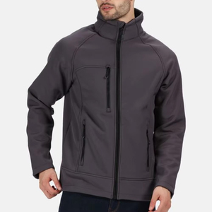 Veste en toile à capuche personnalisée pour homme, coupe-vent d'extérieur avec doublure en polaire, tissu imperméable et respirant, randonnée, usage quotidien, logo sur le devant - Product Image 5