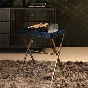 Asas de bandeja rectangular de cuero, bandejas decorativas clásicas ecológicas de alto estándar para servir, ventas de desayuno de alta calidad - Product Image 6