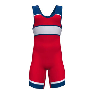 Uniformes de lutte, commandes en gros, réductions, justaucorps extensible, designs personnalisés OEM, 100% polyester, séchage rapide et respirant - Product Image 2