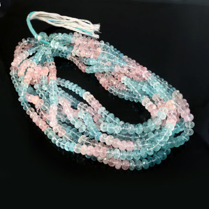 Natural Multi Aquamarine Rondelle Faceted <b>Beads</b> 8mm To 9mm <b>Blue</b> Aquamarine Gemstone <b>Beads</b> 18 Inch Strand Jewelry Making Beading - Product Image 3