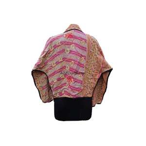 Chaqueta Kantha Reversible Vintage, Tejida a Mano, 100% Algodón Puro, con Botones, Transpirable y Ecológica, para Otoño e Invierno - Product Image 3