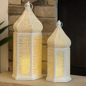 Décorations de Noël Ramadan 2026 – Lanternes porte-bougies marocaines en fer blanc durables, découpées et imprimées, 2 tailles pour la maison - Product Image 4