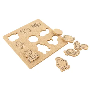 Gadget Promozionali Personalizzati in Sughero e Lino a Forma di Puzzle - Product Image 1