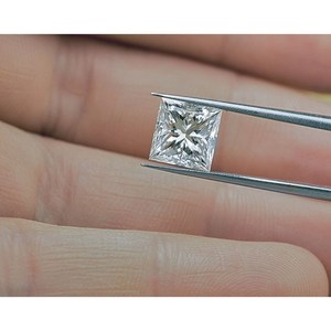 Diamante cultivado en laboratorio de princesa blanca de 4,75mm suelto para anillo, Diamante cultivado en laboratorio suelto para fabricación de joyas, anillo de aniversario de diamantes CVD - Product Image 1