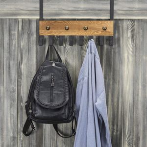 Style 8 Solid <b>Over</b>-<b>the</b>-<b>Door</b> <b>Hook</b> Rack Wall-Mounted Eco-Friendly Modern Coat <b>Hooks</b> Hanger 5 <b>Hooks</b> for Hats Towels Bags Clothes - Product Image 4