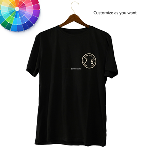 เสื้อยืดแขนสั้นลำลองสำหรับผู้ชายผ้าคอตตอนผ้า100ระบายอากาศได้ดีนุ่มปรับขนาดและสีทำในบังคลาเทศ OEM ODM #0004 - Product Image 4