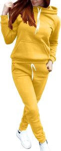 Dernier style de survêtement à manches longues en gros Ensemble de jogging en polaire grande taille Survêtement deux pièces décontracté pour femmes - Product Image 5