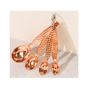 Excellente qualité métal cuivre cuillère à mesurer miroir poli couleur or rose produit exigeant personnalisé - Product Image 4