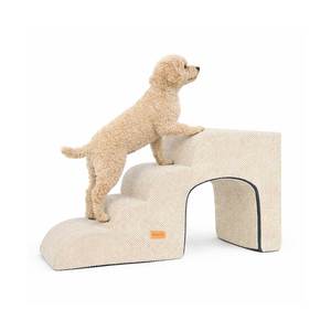 [AllmioPet] Escalera para Mascotas de 4 Peldaños Estilo Cueva 3 en 1 Color Marfil AMP C4 IV Suave y Cómoda para Perros, Gatos, Cachorros y Gatitos para Uso en Interiores - Product Image 4