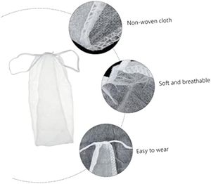 100 Pcs Women Disposable Underwear Set,Bras and Thong <b>Panties</b> for Spa, Strapless Underwear Spray, White, One Size - Product Image 4