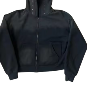 Sweat-shirt à capuche noir pour homme et femme, avec strass, personnalisé, tendance streetwear, décontracté, chaud, doux, tendance, pour tous les jours, automne - Product Image 5