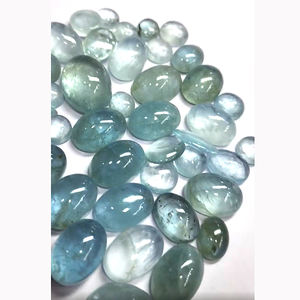 44 piezas de Aguamarina Natural 11mm a 24mm cabujón redondo ovalado 569 Cts lote Iroc ventas Aguamarina de alta calidad cabina de piedras preciosas sueltas - Product Image 3