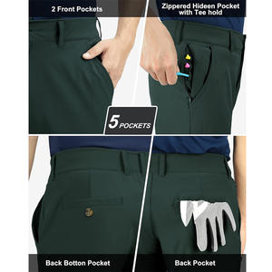 Pantalon de golf sur mesure pour hommes avec logo personnel OEM Fit Broderie Étiquette Étiquette Options Tissu respirant - Product Image 3