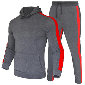 Patchwork Sport à capuche et pantalon décontracté à la mode pull course ensemble survêtement pour hommes sweat et joggeurs ensemble de survêtement - Product Image 3