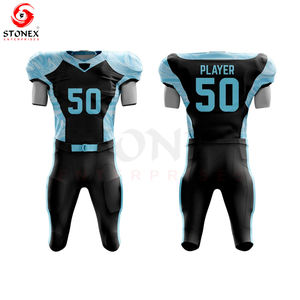 Conjunto de uniformes de fútbol americano de equipo personalizado de alta calidad, camisetas y camisetas de sublimación transpirables al por mayor con patrón de números - Product Image 2