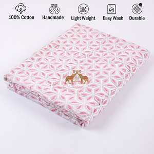 Nuevo Conjunto/Ropa de Mujer 100% Algodón, Tejido Suave, Ligero, Estampado Floral Rosa, Estampado a Mano para Almohadas - Product Image 2