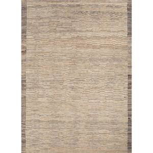 พรมขนสัตว์ถักมือสีเบจน้ำตาล รุ่น Re-1525 ลายทางแบบอัฟกัน รูปทรงสี่เหลี่ยมผืนผ้า สำหรับตกแต่งบ้าน ห้องนั่งเล่น และทางเดิน - Product Image 1