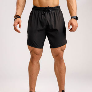 Short de fitness décontracté pour homme à imprimé de logo personnalisé Short de plage de course à pied respirant à taille élastique et à séchage rapide 100% polyester - Product Image 1