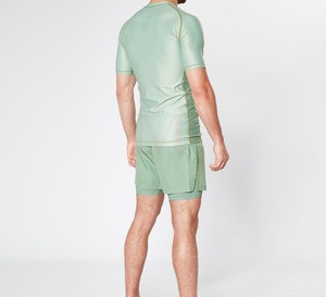 เสื้อรัดกล้ามเนื้อแบบปรับแต่งได้สำหรับผู้ชายยางกันลื่นครึ่งแขนทำจากยางแบบป้องกันการลื่น - Product Image 5