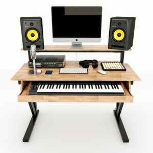 StudioDesk SD68003 (120x60x94cm) Contemporary Design with Guitar Drawer and Rubber Wood - Product Image 5