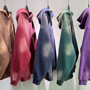 เสื้อสเวตเตอร์ผ้าฝ้ายมีฮู้ดสำหรับผู้ชายเสื้อสเวตเตอร์ซักกรดแบบสวมหัวแขนยาวทรงโอเวอร์ไซส์ปักโลโก้ตามสั่งสำหรับฤดูหนาว - Product Image 6